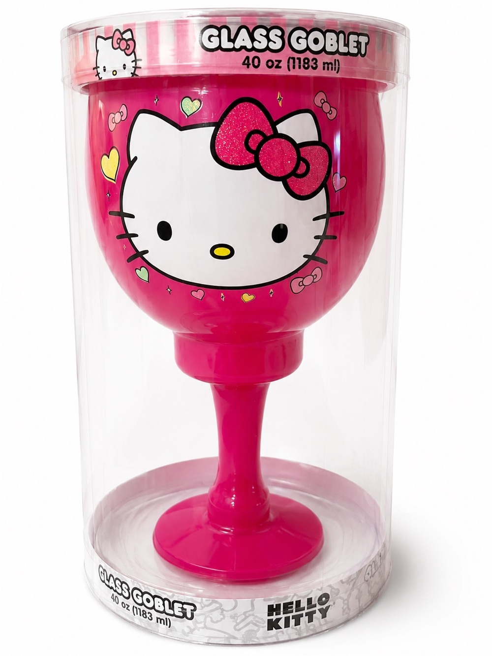 Hello Kitty Pink Glass 40 Ounce Goblet